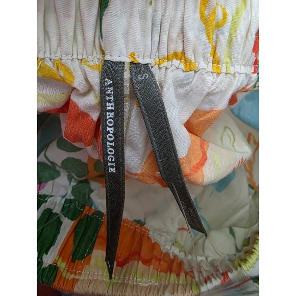 Anthropologie Multi-Color Floral Abstract Wide Leg Pull On Pants Size S NWTS - Picture 10 of 10